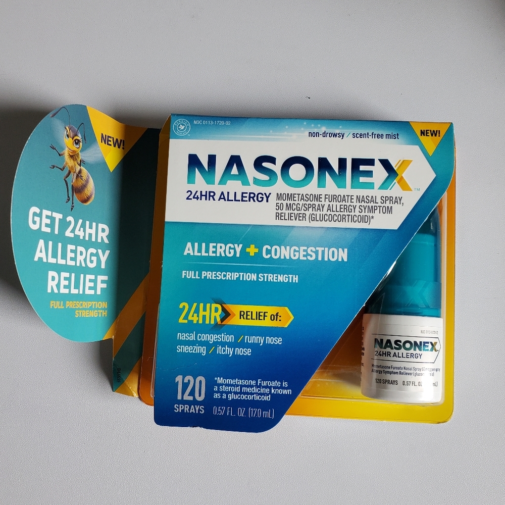 Nasonex 24 hour allergy plus congestion Brand New